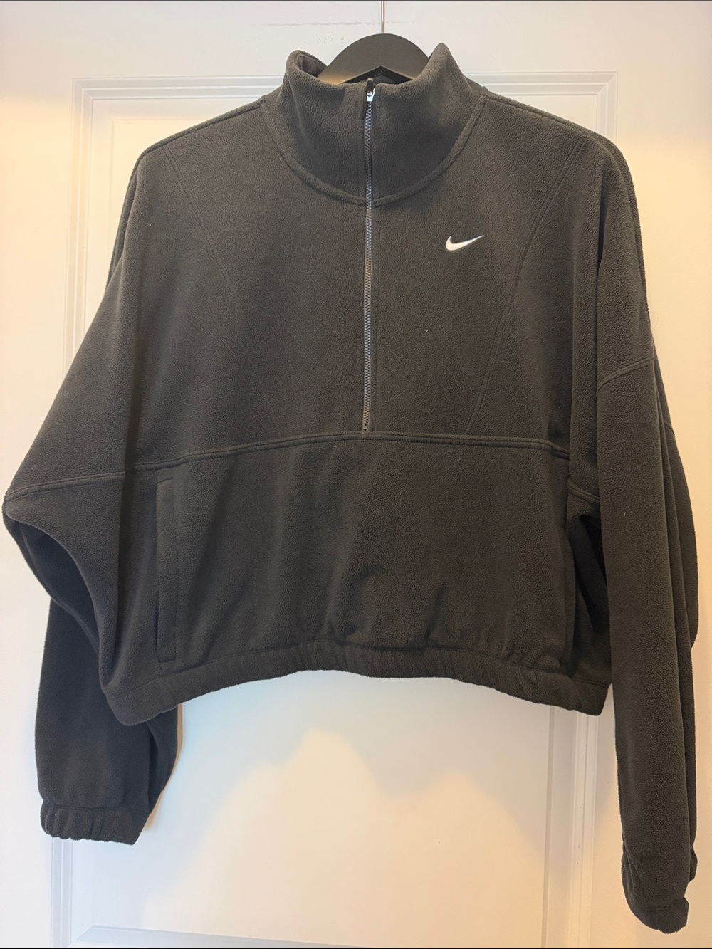 Nike Women's Dark Gray Half-Zip Fleece Pullover